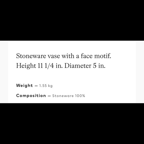 NWT H&M Stoneware Vase With Face Motif Light Beige - Picture 7 of 9